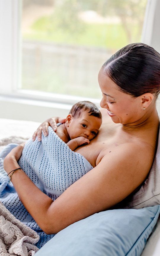 Babies need lots of skin-to-skin time with mom and dad in the hospital and at home.